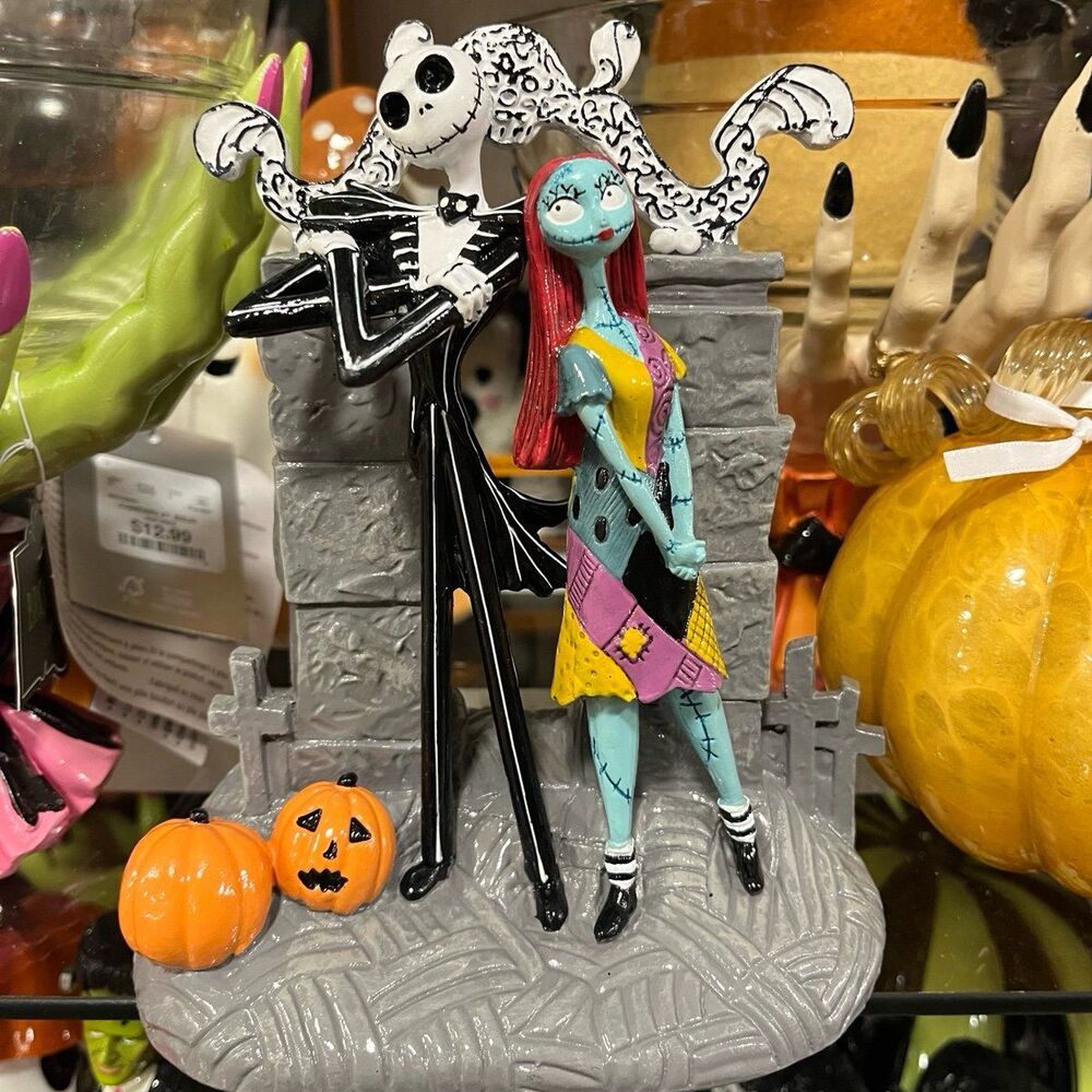 Disney Jack and Sally Graveyard Nightmare Before Christmas Decorative Figurine